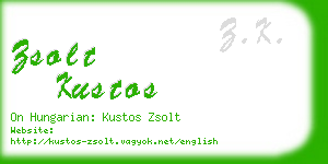 zsolt kustos business card